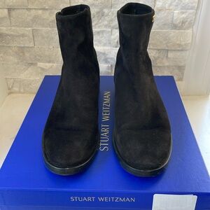 Stuart Weitzman Kye Black Suede Booties